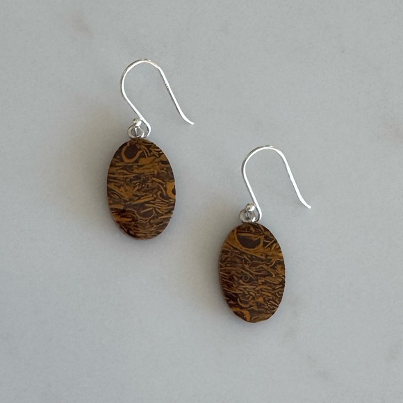 NWOT Sundance Tumbleweed Trails Earrings Coquina Jasper Sterling Silver